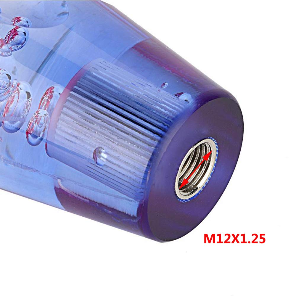 HANSWD Universal Crystal Shift Knob with Foam Insert, Octagonal, 5.9 Inches (150 Mm), Bubble