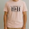 Vintage 1941 Cotton T-Shirt: Funny Birthday T-Shirt with Customised Date - Gift Shirt for Men or Women - Jokey Dad Tee - S74