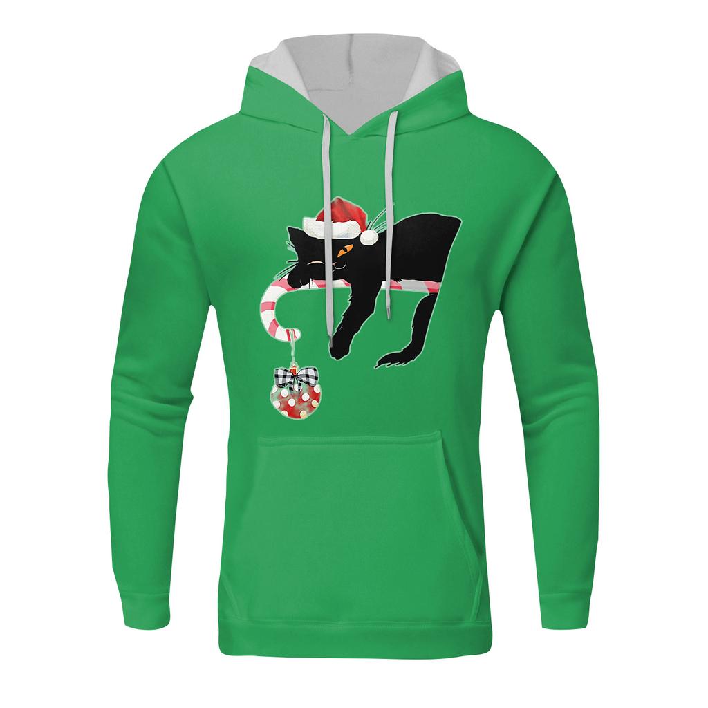 Christmas Print Loose Men's Hoodie