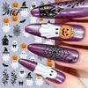 Long Lasting Nail Decals Women Stickers for Halloween, Spooky Ghost Pumpkin Spider Web Bat Waterproof Art Supplies Thorns Manicure Decal, DIY Holiday