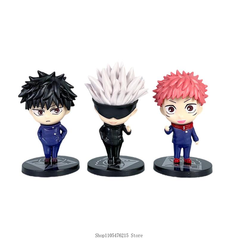 Anime Figure 6Pcs/set Jujutsu Kaisen Gojo Satoru Yuji Itadori Figure Doll Toy Action Figure Yuji Itadori Fushiguro Model Toys