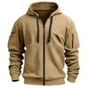 2024 Men's Multi-Pocket Embroidered Zip-Up Hoodie for Spring and Autumn