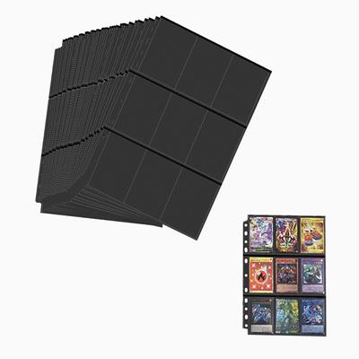 Arquivo de Cartas Colecionáveis Arquivo de Cartas Compatível com 2 3 e 4 9 Cartas de Bolso Colecione Pokémon e Outras Cartas 50 Buracos, Buracos, Buracos, Folha, (Preto,