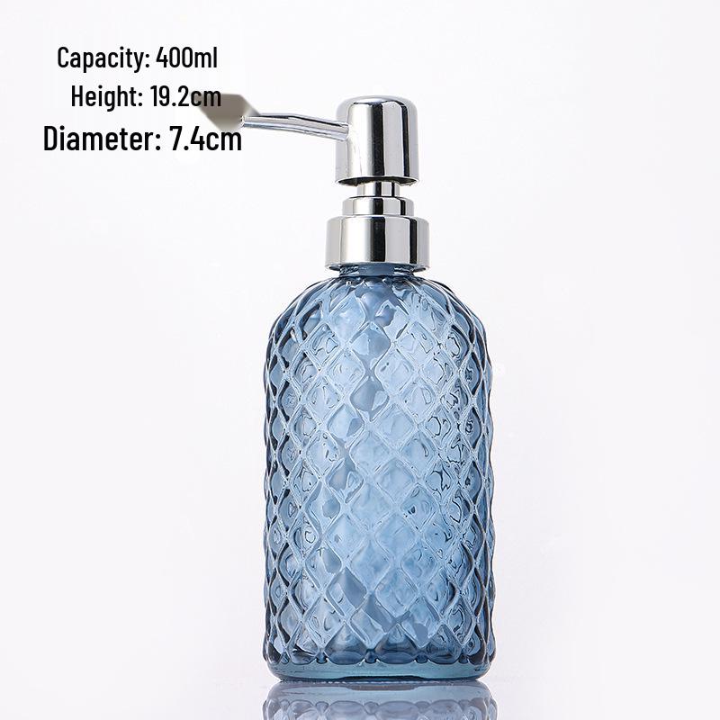 Colored Pineapple Glass Hand Sanitizer and Shower Gel Pump Bottle – Refillable, Sealed, Thickened, Patterned Empty Bottle.