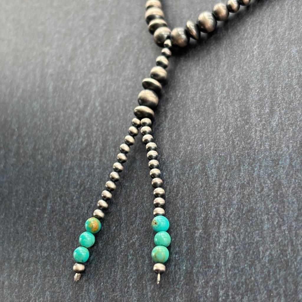 Used Directly imported from AmericaNew Navajo pearl & turquoise lariat necklace