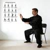 3Pcs Tai Chi Workout Posters Seated Exercise Chart with 16 Gentle Chair Yoga Movements Tai Chi Instructions for Beginners Seniors