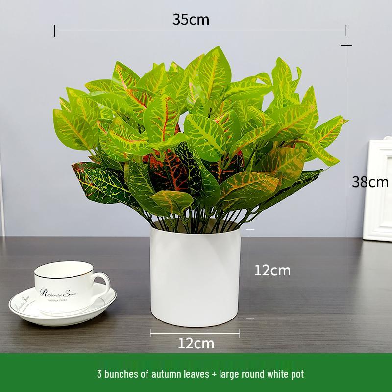 Nordic Artificial Green Plant Bonsai for Office or Home Decor - Small Indoor Potted Ornament