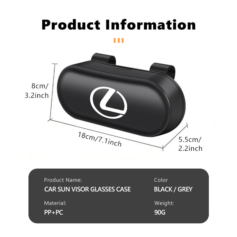 For Lexus Car Glasses Box Sun Visor Glasses Holder Shock-proof Eyeglasses Storage Case UX250h RX450h RX300 GX470 CT200h RX400h