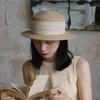 Casual Flat Top  Formal Hat Sweet Beach Hat Fashion Art Straw Hat  Women