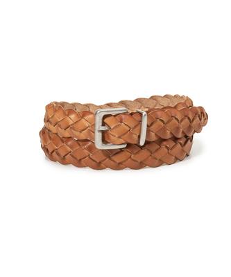 Hallen Mesh Square Matt Silver Belt (T041_Tan)