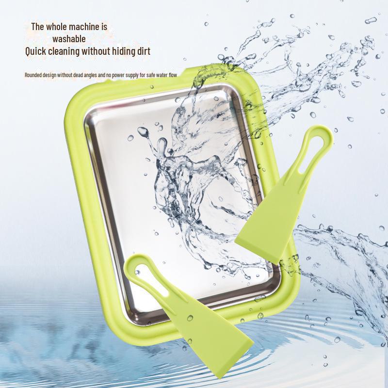 Máquina casera para hacer hielo frito y yogur: un regalo de verano compacto y sin enchufes para niños.