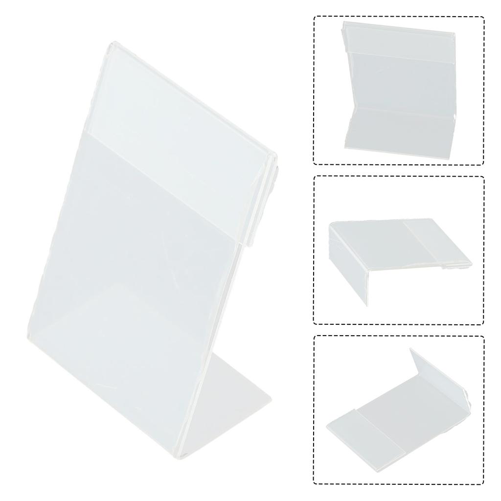 Clear Acrylic Desk Stand for Photo and Card Display Practical Design to Protect and Showcase Various Items on Office Desk