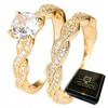 Gold Wedding Rings Steel Pair Gold Plated S.17/19