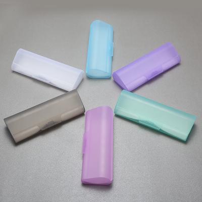 Color Snap Button Transparent Glasses Case Plastic Portable Myopia Glasses Reading Glasses Portable Direct Supply