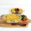 HARIO Glass Gratin Set of Made in Heat-Resistant Dish, 2, Japan, HGZO-1812