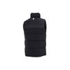 Adidas Neo FW22 Utility Down Vest With Stripe Print And Zipper Unisex Outerwear Black HN4776
