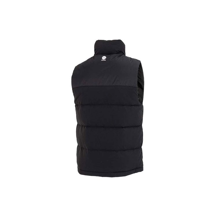 Adidas Neo FW22 Utility Down Vest With Stripe Print And Zipper Unisex Outerwear Black HN4776