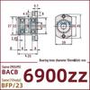Double-Cut Flange Circlip Bearing Housing, Aluminum Alloy, BACB6800ZZ BFP23.