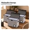 3 Pieces Cloth Storage Bin with Lid Foldable for Study Room, Dorm