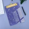 Clipboard Glitter Glossy Surface Smooth Writing Rounded Corners Strong Clamping Force Supporting High Toughness Bending-resistant Backing Plate