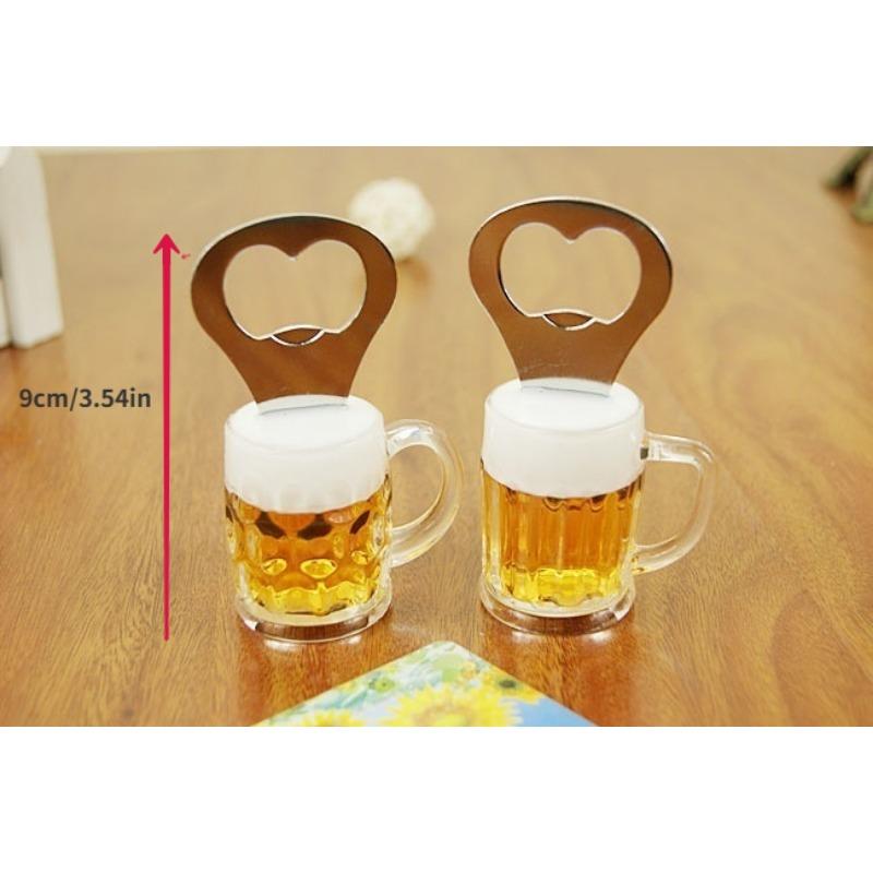 2pcs Men Beer Bottle Opener Magnetic Hanging Bottle Opener Fridge Magnets Funny Gift