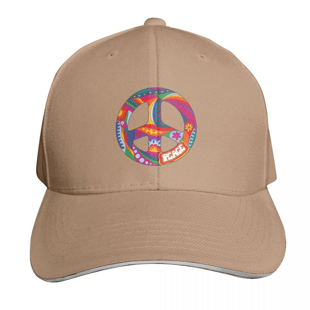 Psychedelisches Friedenssymbol Baseballkappe Kappe Individuelle Kappe modisch schwarz Damen Unisex