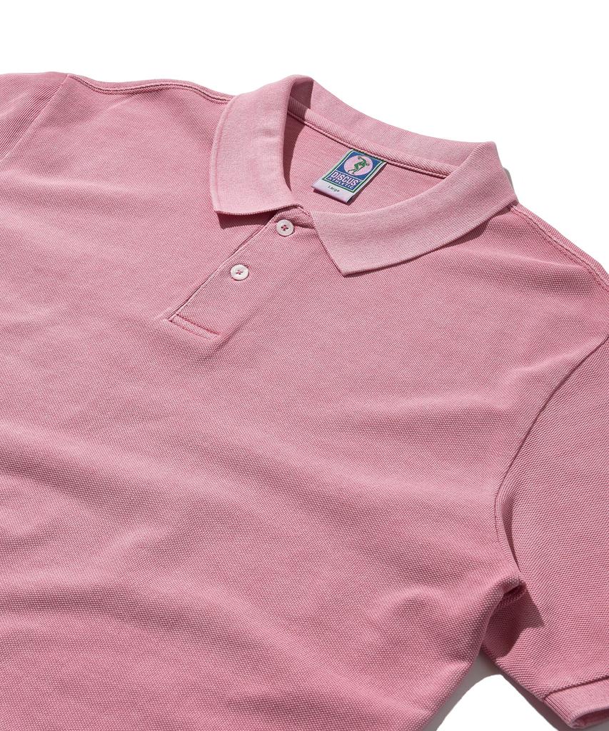 DISCUS ATHLETIC Pique Regular Fit Blank Polo Shirt Washed Pink