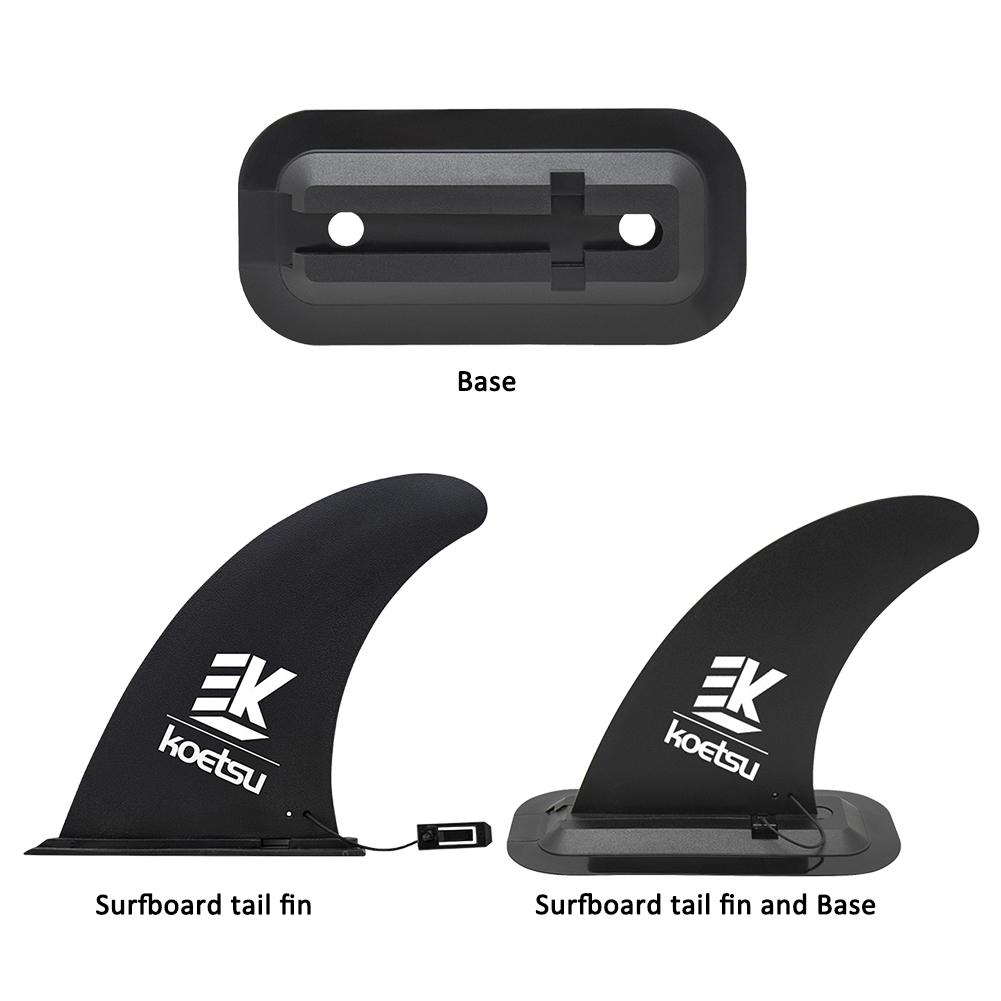 Abnehmbare Surfbrett Einschubfinnenbasis SUP Zubehör Stabilisator Schnellverschluss Schwarz für Longboard Surfbrett Paddleboard
