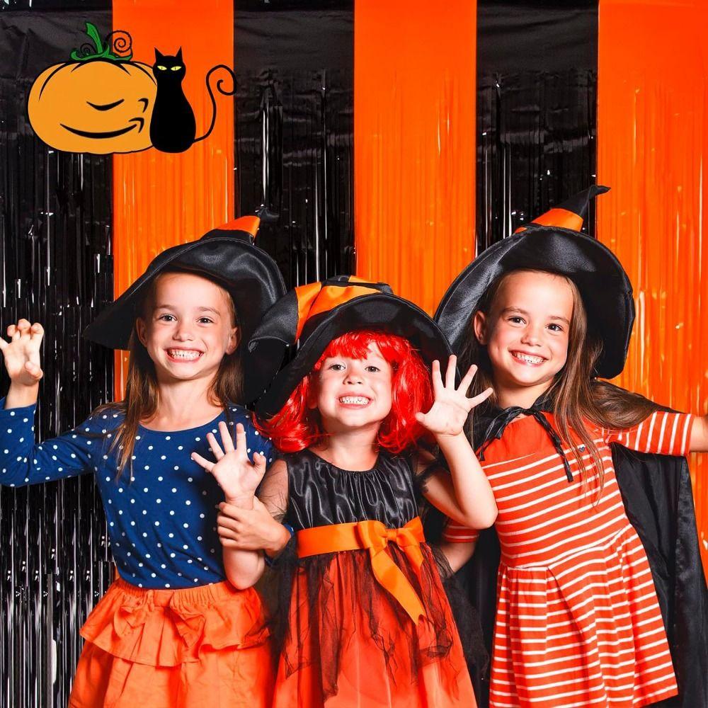 Hanging Halloween Party Backdrop Easy To Install Streamers Curtains  Outdoor