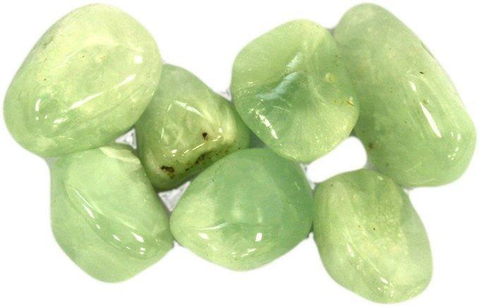 Prehnite Tumbled Stones, 24 Piece Set