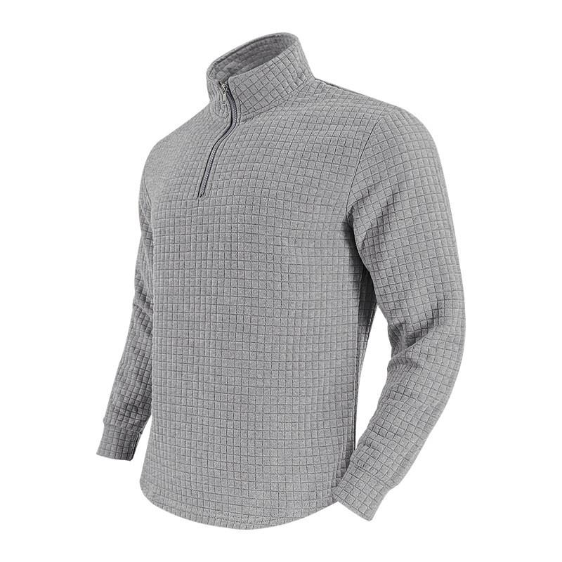 Amerikanischer Vintage Langarm Herren Hoodie Mit Reißverschluss Und Karomuster Für Lässige Herbstkleidung