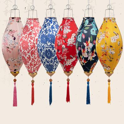 14 Zoll traditionelle chinesische Seidenlaterne, Vintage-Blumenmuster, Laterne, Neujahr, Mittherbstfest, Frühlingsfest, Party, Outdoor-Dekor