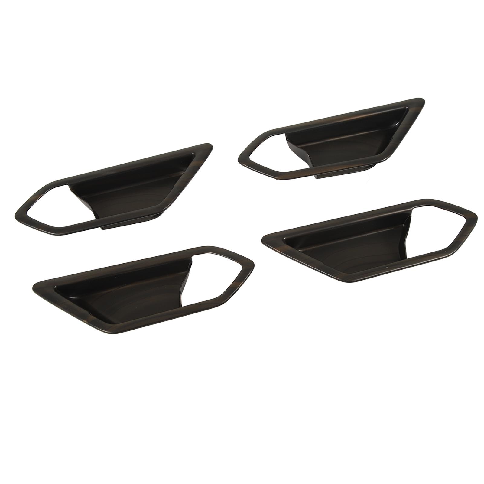 4Pcs Interior Door Handle Bowl Cover Peach Wood Grain Anti Scratch Easy Installation for ID.4 ID.4X 2021‑2023