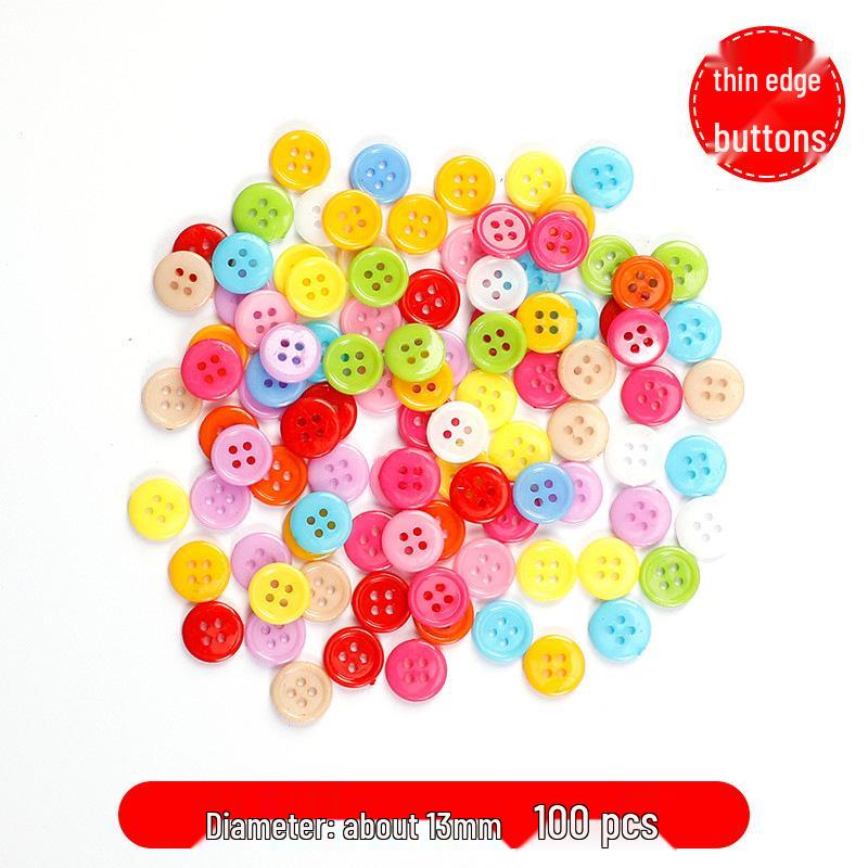 Kindergarten Creative DIY Colorful Resin Button Kit for Kids
