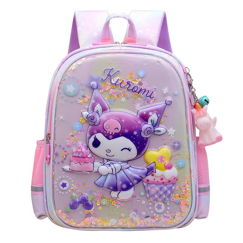 Adorable Cartoon Kuromi Kids Backpack For School With Cute Design For Ages 3-6