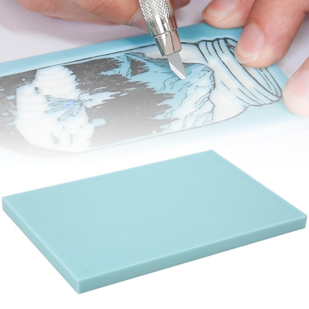 15 x 10 x 0.8cm Rubber Stamp Carving Block Rubber Carving Block  DIY Handmade Stamps мятный