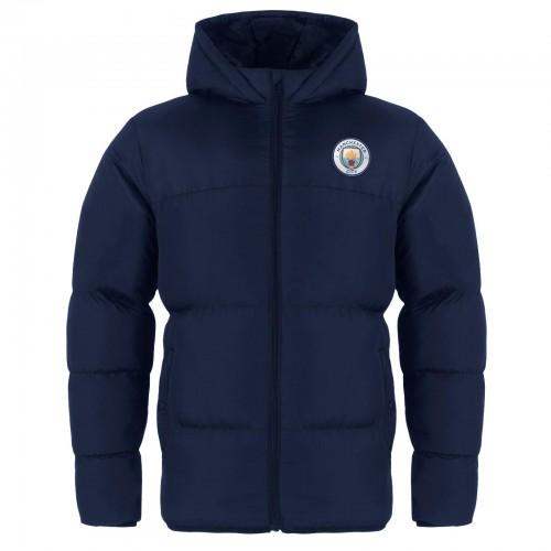 Manchester City FC Boys Crest Quilted Padded Jacket