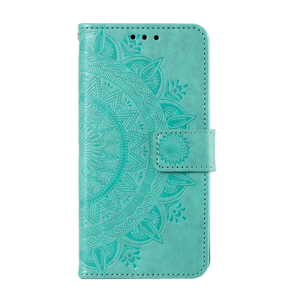 Für Xiaomi Redmi Note 13 4G PU Leder Handyhülle Geprägtes Mandala Blume Ständer Brieftasche Cover