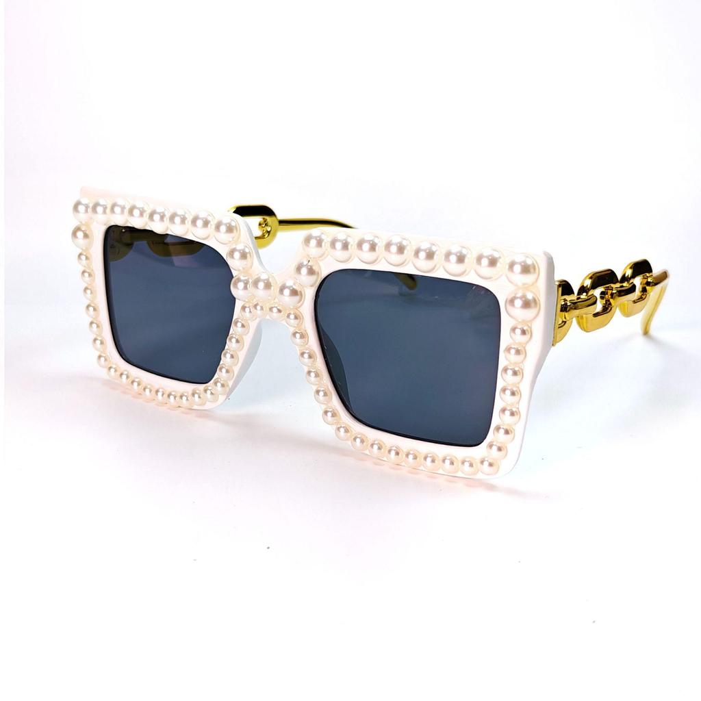 Γυαλιά Ηλίου SHEIN με Μεγάλο Σκελετό και Πέρλες: Αντιηλιακή Προστασία Υψηλής Ποιότητας Unisex