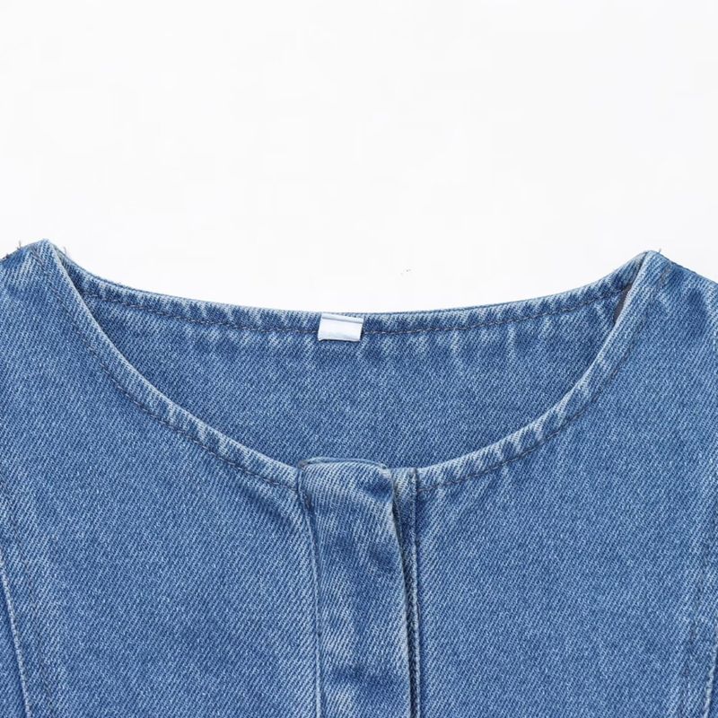 Kaslead New Arrival Women's Clothing Fashion Style Fashion Simple Denim Midi Skirt Dress 52106060