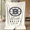Coperta in Flanella e Pile Boston Bruins Coperta Calda e Accogliente per Divano, Letto, Viaggio Uso in Tutte le Stagioni