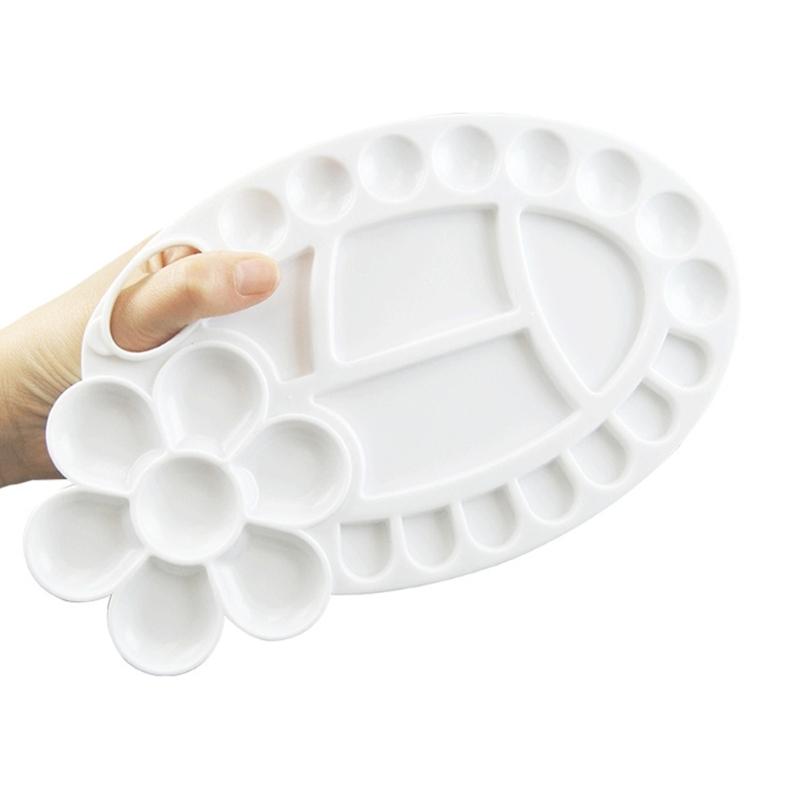 Easy Clean Children's Painting Palette Painting Dish Reusable Plastic Color Mixing Tray Art Tool For Home School Use