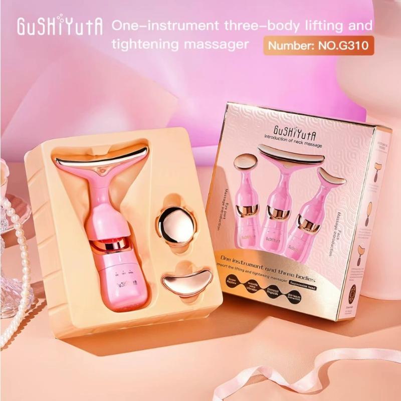 3-in-1 Gesichtsstraffungsgerät Hals Gesicht Augenmassage Gesichtsschlanker Schönheit Hautstraffung Faltenentfernung Gesichtsmassagegerät