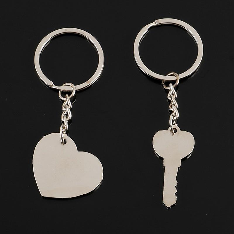 New Trendy Hot Sale One Pair Key Chain Alloy Arrow Bow Love Keyrings Keychains