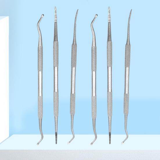 Lixa de elevação de unhas multifuncional para limpeza de unhas com ponta dupla para correção de dedos encravados, ferramenta de pedicure, cuidados com a manicure