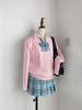 Maglione a pullover stile uniforme JK originale a due pezzi: Maglieria Giapponese Academy per Autunno, Inverno, Primavera.