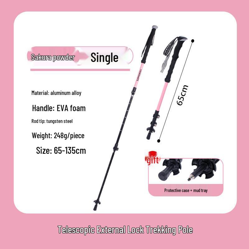 

Ultra-light Telescopic Aluminum Trekking Pole - Foldable, Portable, and Perfect for Hiking and Climbing