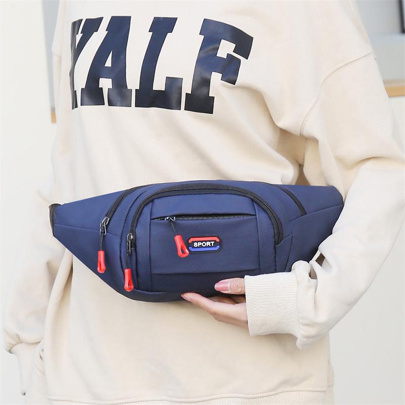 Men's Waist Bag Outdoor Sports Running Chest Bag Waterproof Multifunctional Crossbody Bag