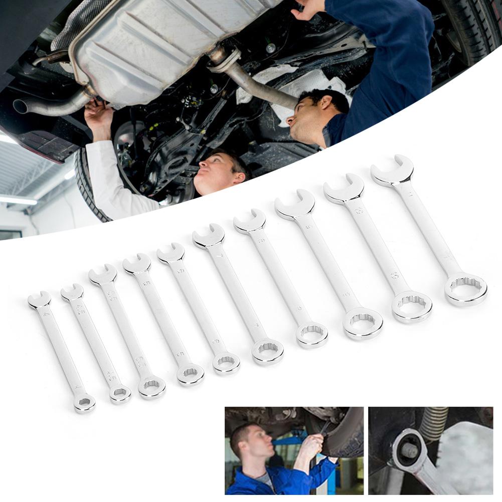 10ks Sada Mini Klíč Dvanáctihranný Pentalobý Otevřený Kombinovaný Klíč 4 11mm (5 32 7 16in)Metrický