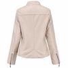 PU Leather Jacket Plus Size Women Zipper Motor Biker Coat Autumn Windbreaker Outwear